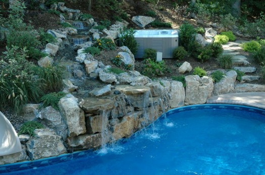 Freeform Pool With Waterfall: (Long Island/NY)