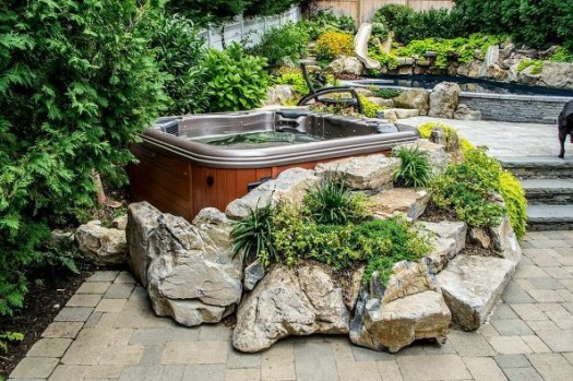 Hot Tub Set-In-Garden Look: