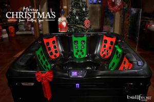 Bullfrog Spas: Dont forget to tie the last bow for yourself and enjoy your hot tub whenever the merry making requires. Merry Christmas!