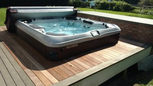 Completed Hot Tub-Deck Installation in E. Hampton