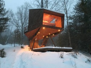 Treehouse Winter Photo -- Airbnb Photo