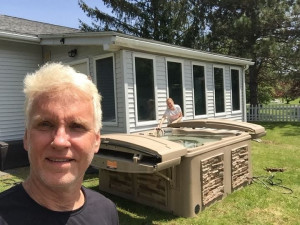 Bill Renter/delivery of a Best Hot Tubs rental spa