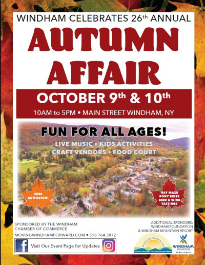 Autumn Affair Announcement is from the Windham Chamber of Commerce.