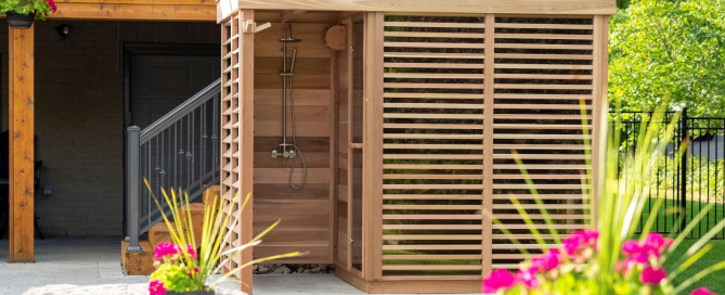 Outdoor Sauna with Shower